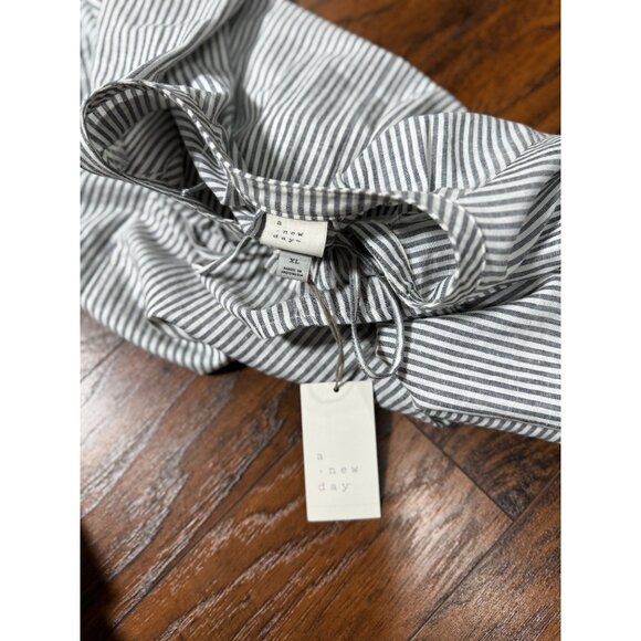 NEW A New Day Top Women’s XL Blue White Striped 3/4 Sleeves Blouse Flowy Casual - Picture 7 of 9
